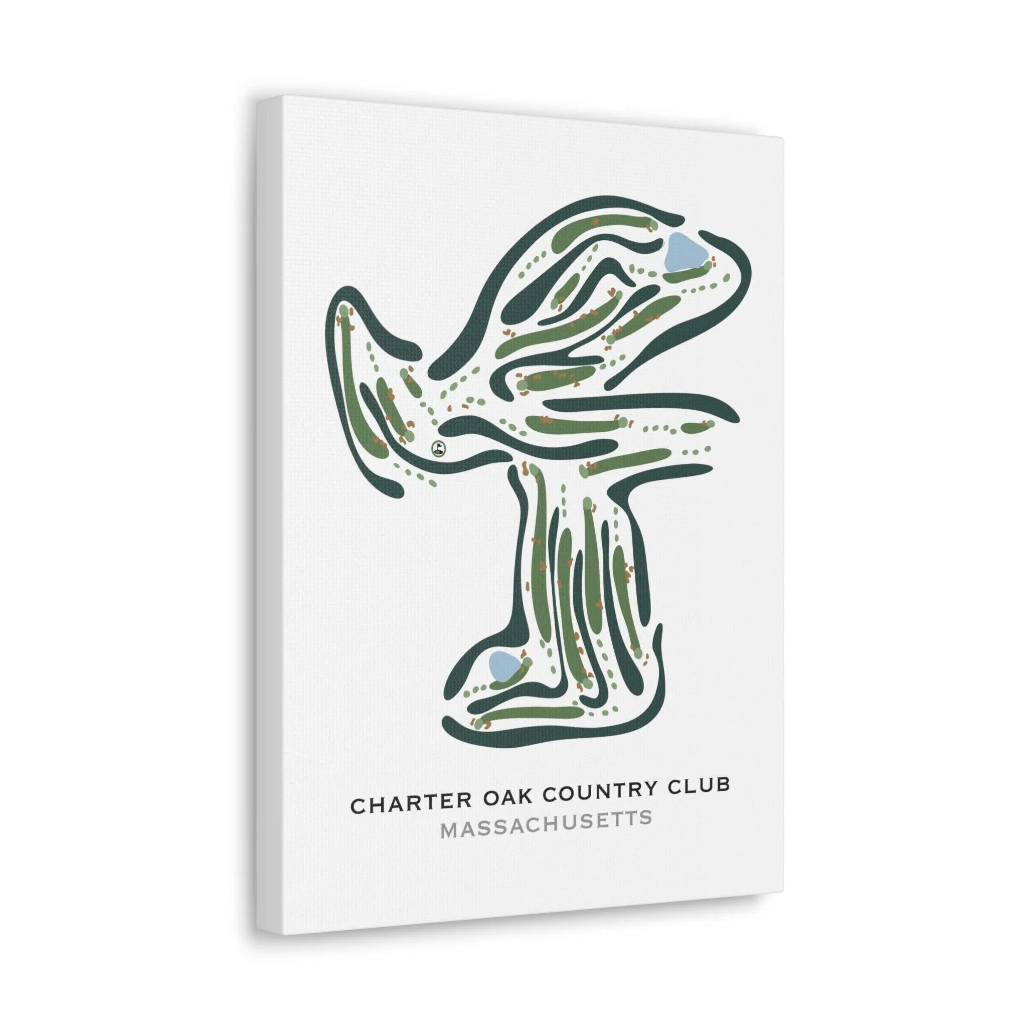 Charter Oak Country Club, Massachusetts - Printed Golf Courses