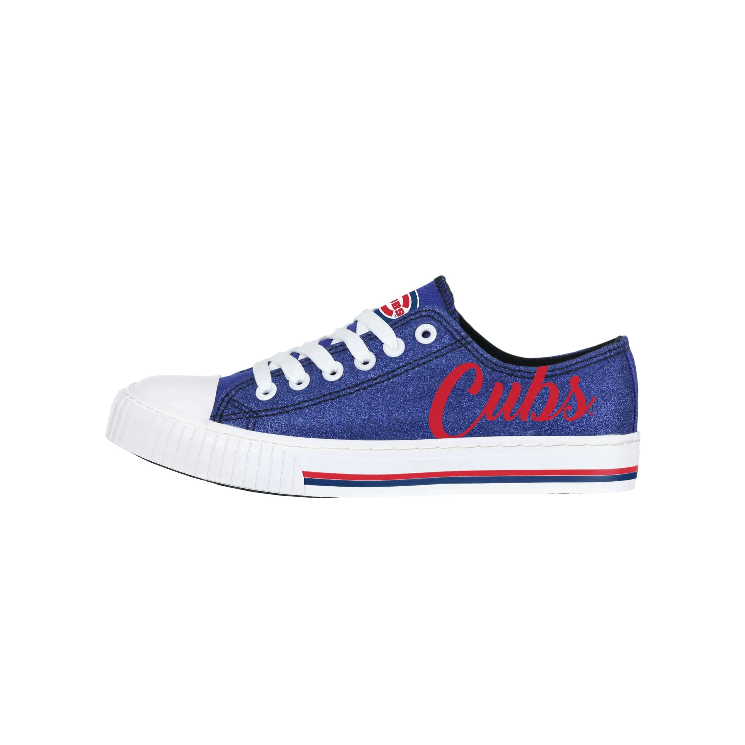 Chicago Cubs MLB Womens Color Glitter Canvas Shoes