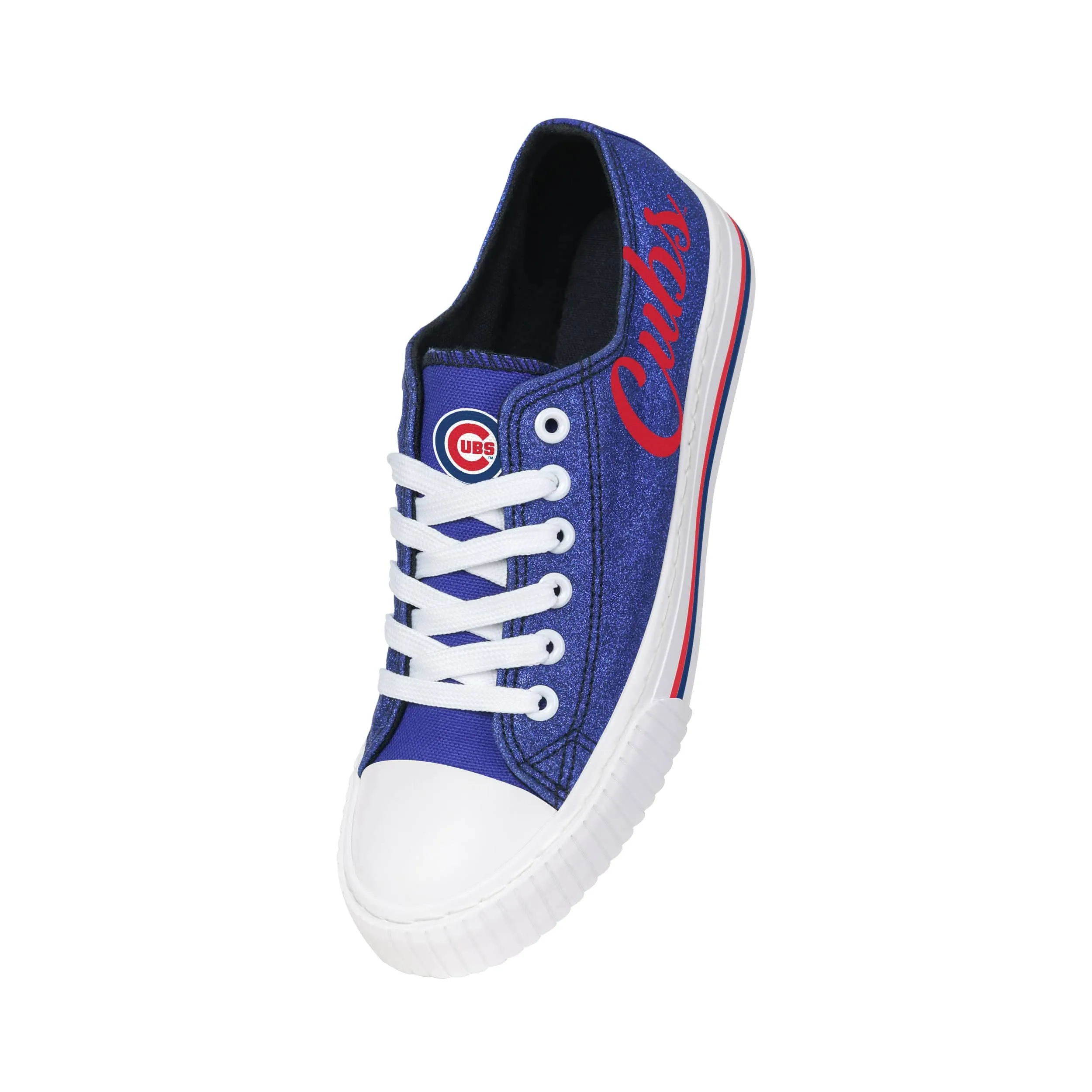 Chicago Cubs MLB Womens Color Glitter Canvas Shoes