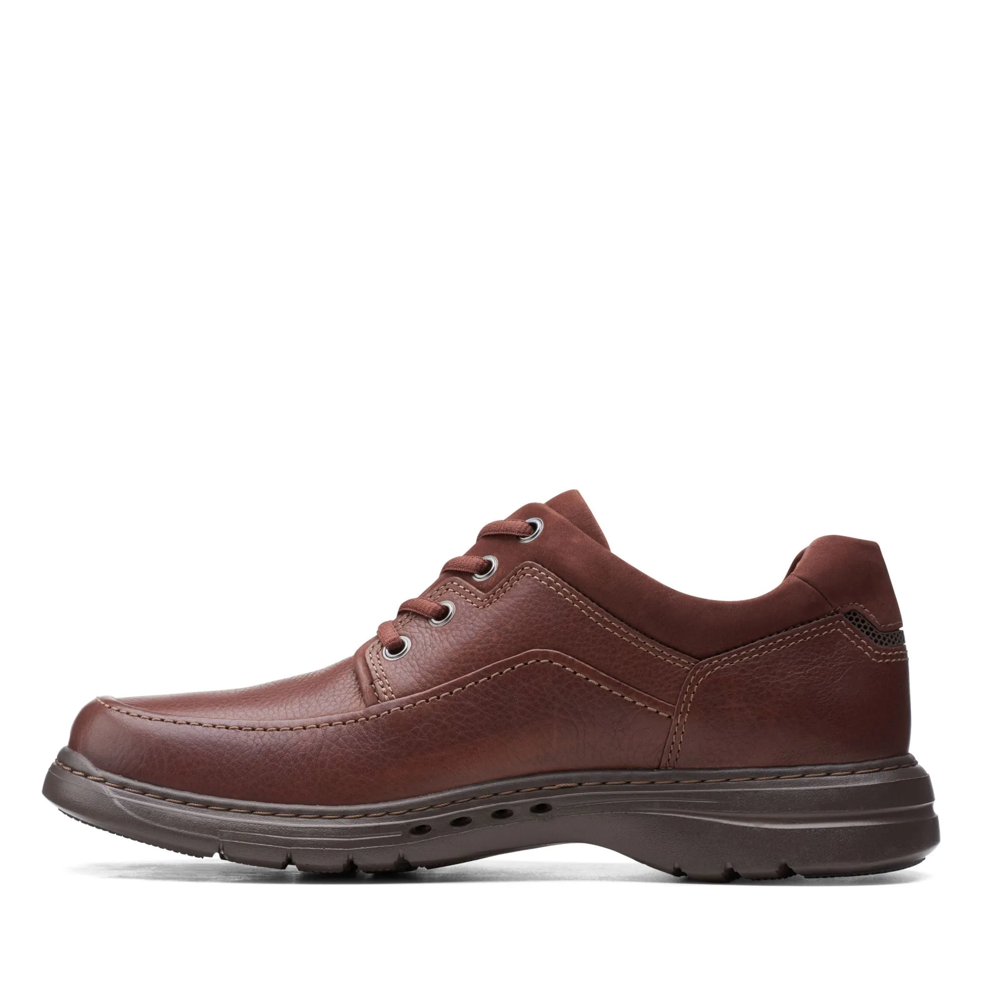 Clarks Un Brawley Lace Mahogany Leather Men's