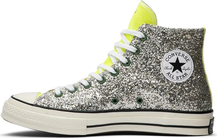 Converse JW Anderson x Chuck 70 High Glitter Pack Sneakers - Gold Silver