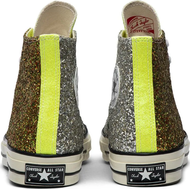 Converse JW Anderson x Chuck 70 High Glitter Pack Sneakers - Gold Silver