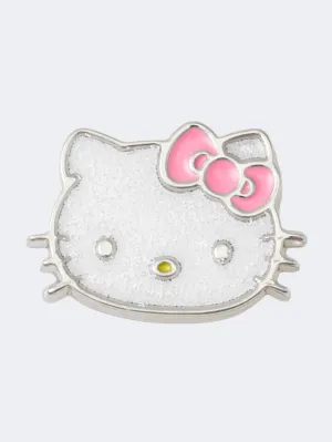 Crocs Hello Kitty Glitter Cat Unisex Lifestyle Pins White/Pink