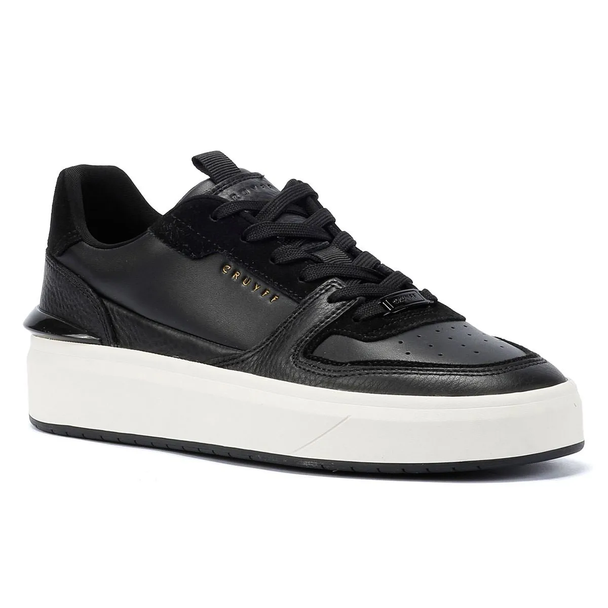 Cruyff Surefire Tennis Leather Men's Black/Gold Trainers