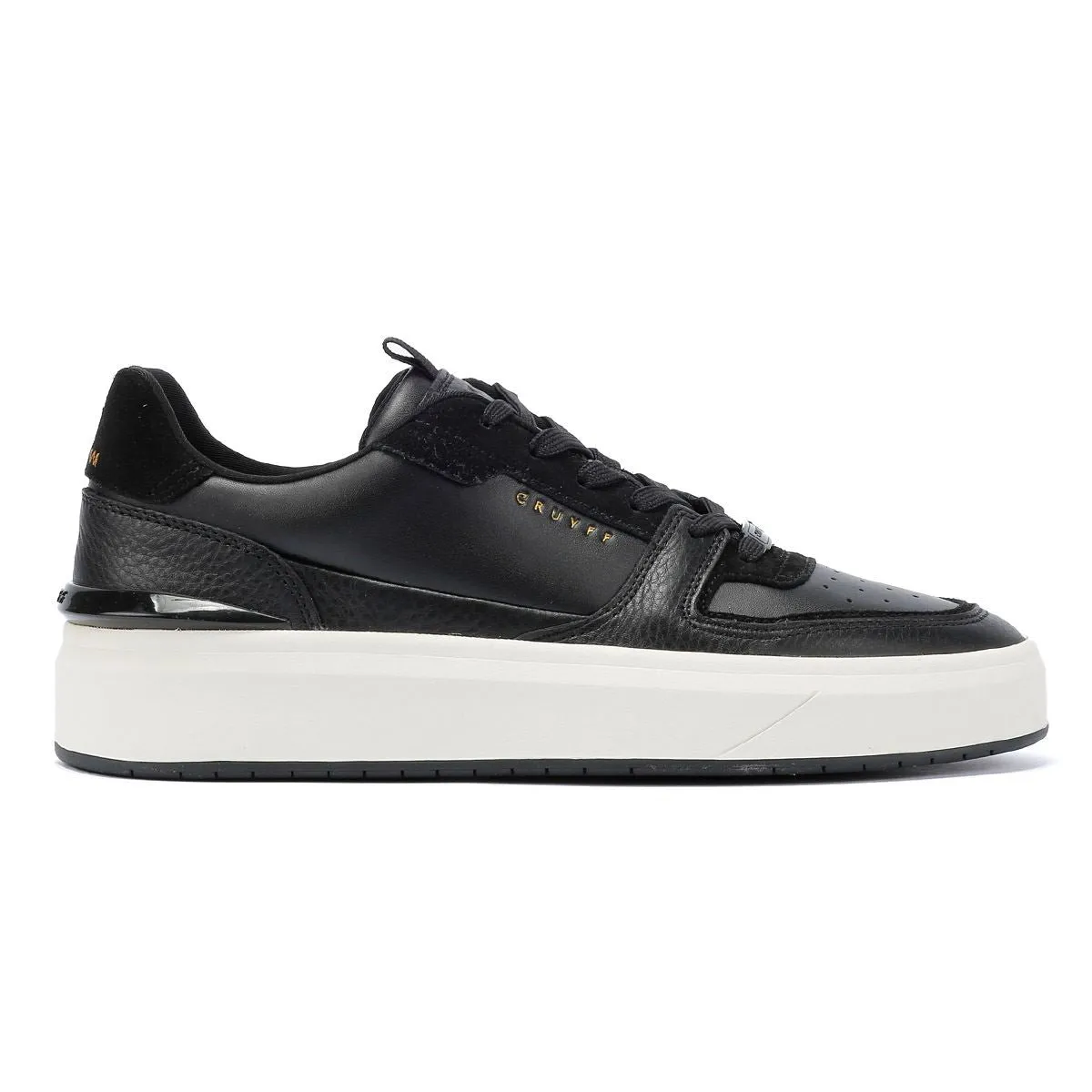 Cruyff Surefire Tennis Leather Men's Black/Gold Trainers