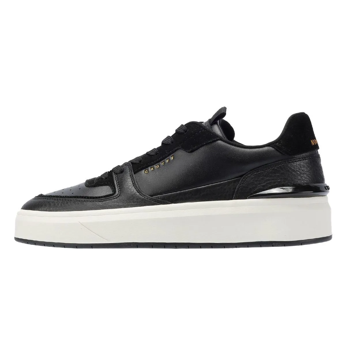 Cruyff Surefire Tennis Leather Men's Black/Gold Trainers