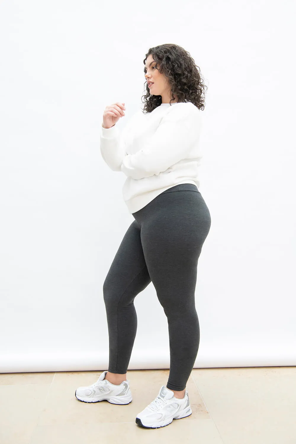 Curve Everyday High Waisted Leggings - Dark Grey Marl