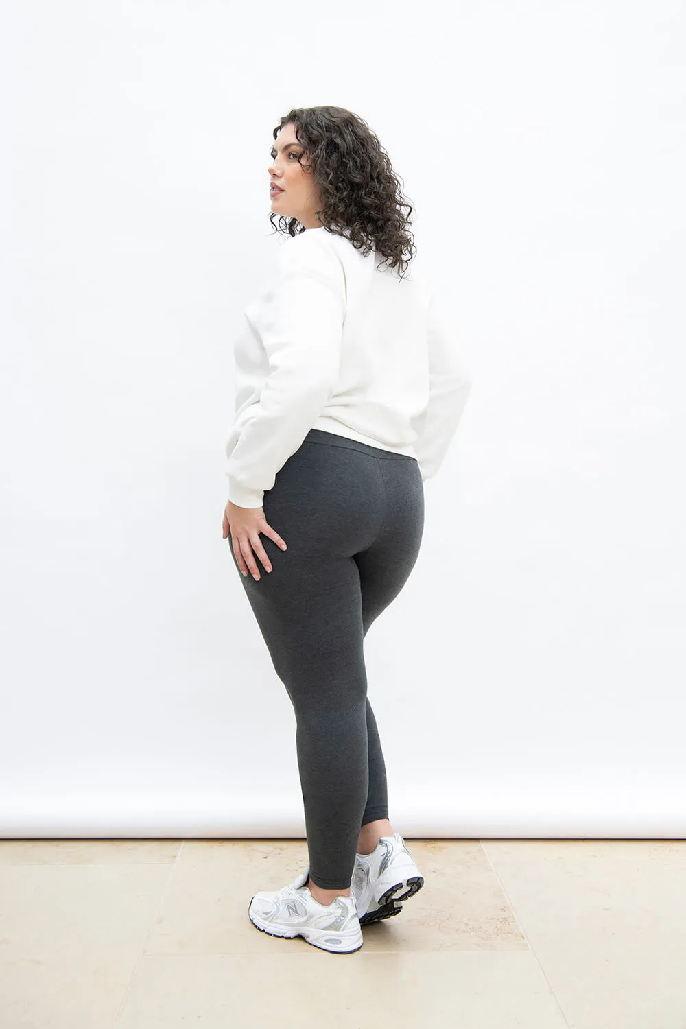 Curve Everyday High Waisted Leggings - Dark Grey Marl