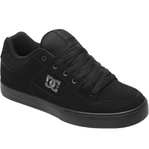 DC Shoes Mens Pure Leather Trainers - Black/Pirate Black