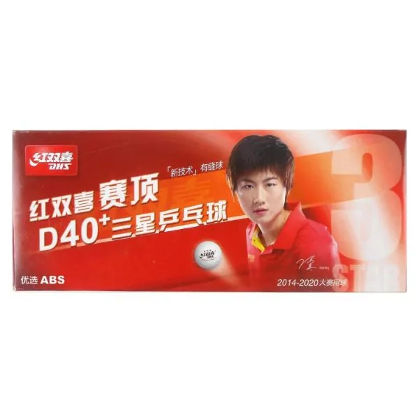 DHS - Dual D40  3 Star Table Tennis Balls (Pack of 10)