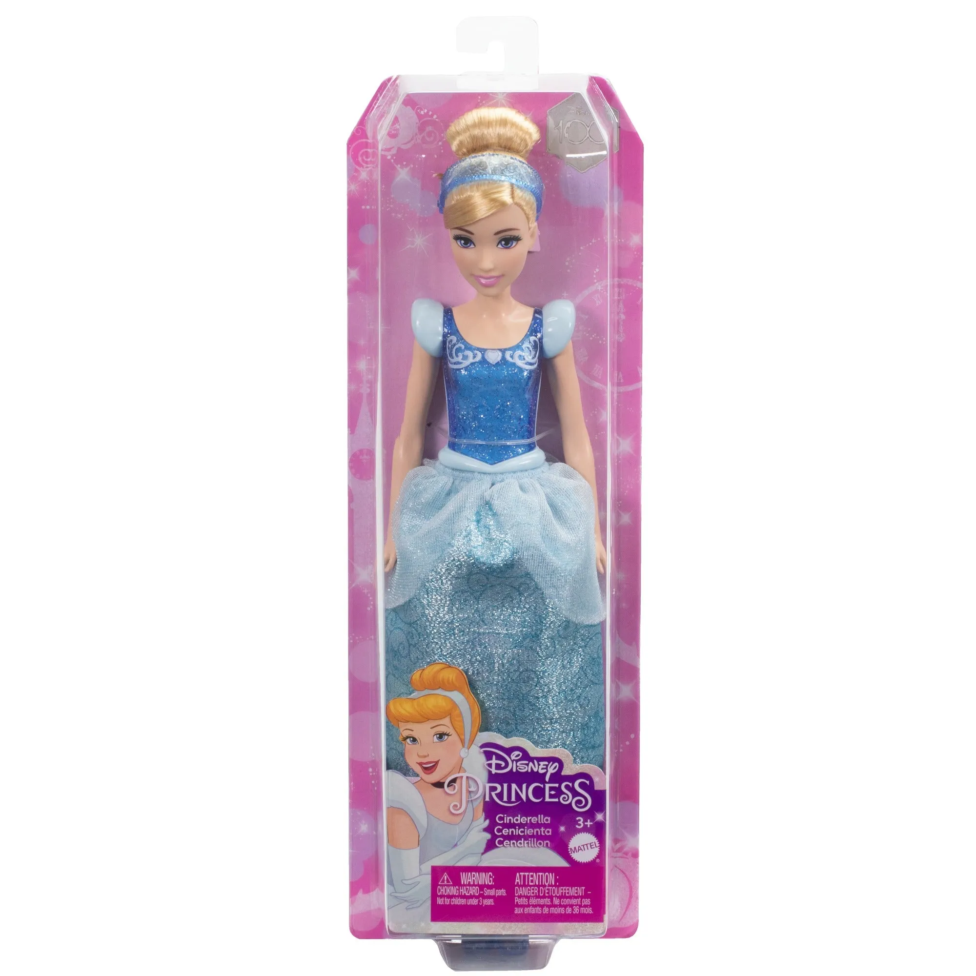 Disney Princess Cinderella Posable Fashion Doll with Sparkling Clothing and Accessories for Kids Ages 3 