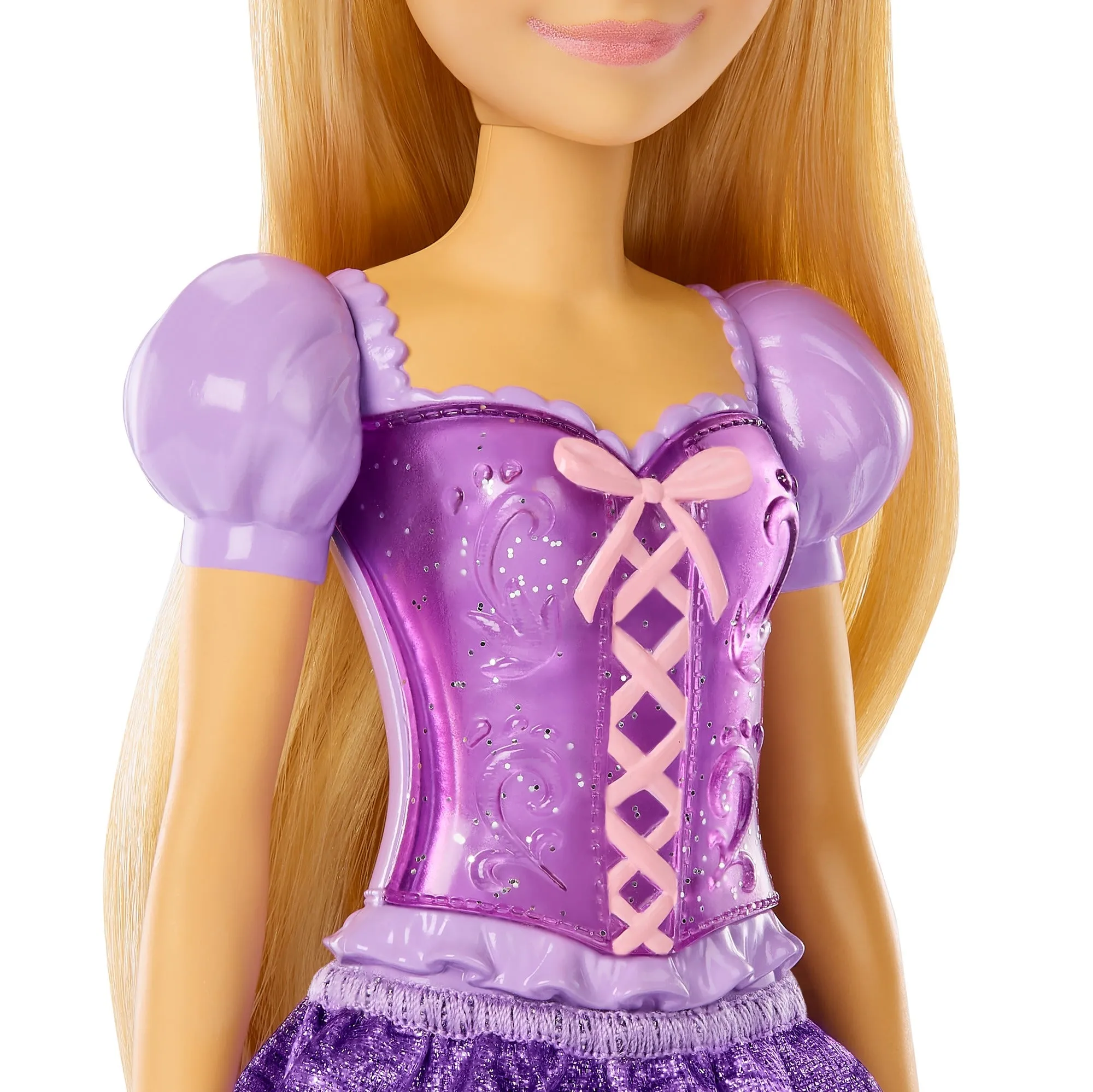 Disney Princess Rapunzel Posable Fashion Doll with Sparkling Clothing and Accessories for Kids Ages 3 