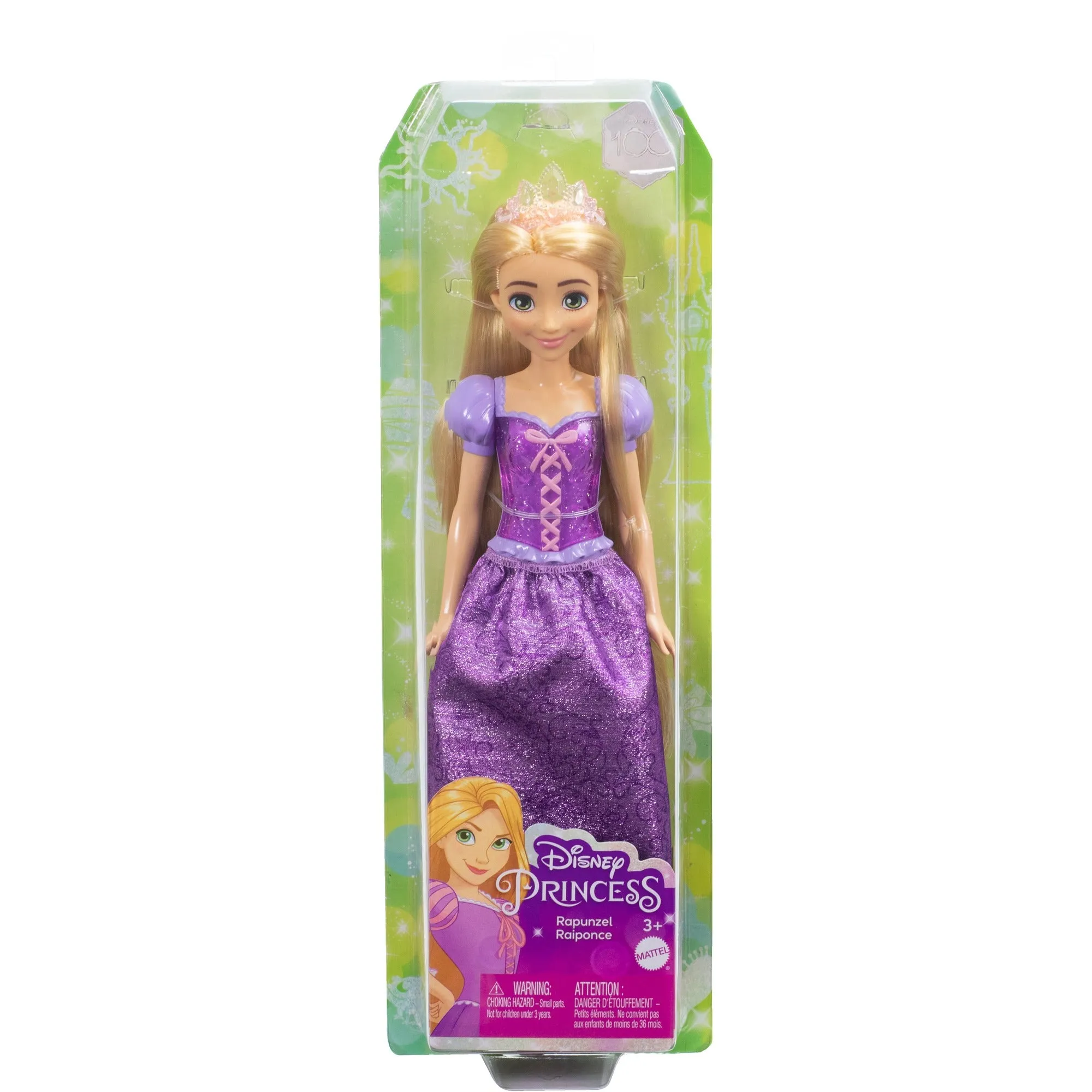 Disney Princess Rapunzel Posable Fashion Doll with Sparkling Clothing and Accessories for Kids Ages 3 