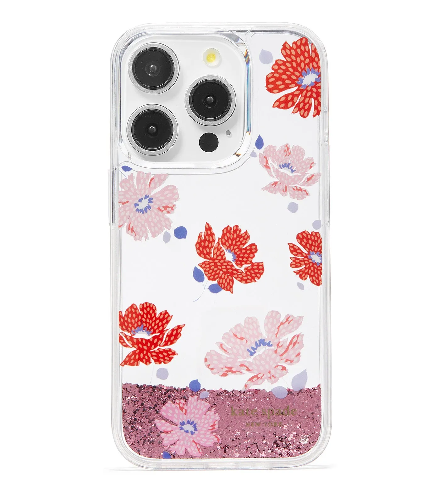 Dotty Floral Liquid Glitter iPhone 15 Pro Case