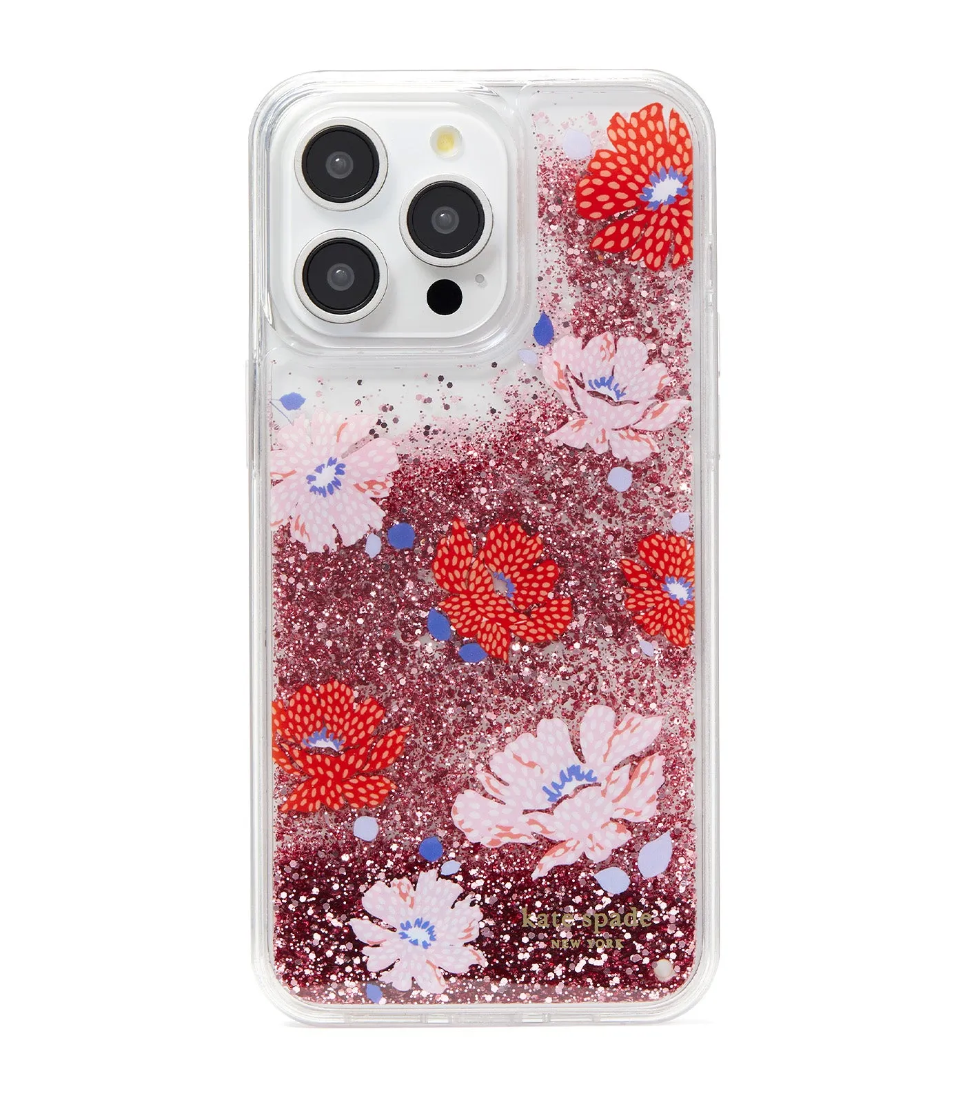 Dotty Floral Liquid Glitter iPhone 15 Pro Max Case