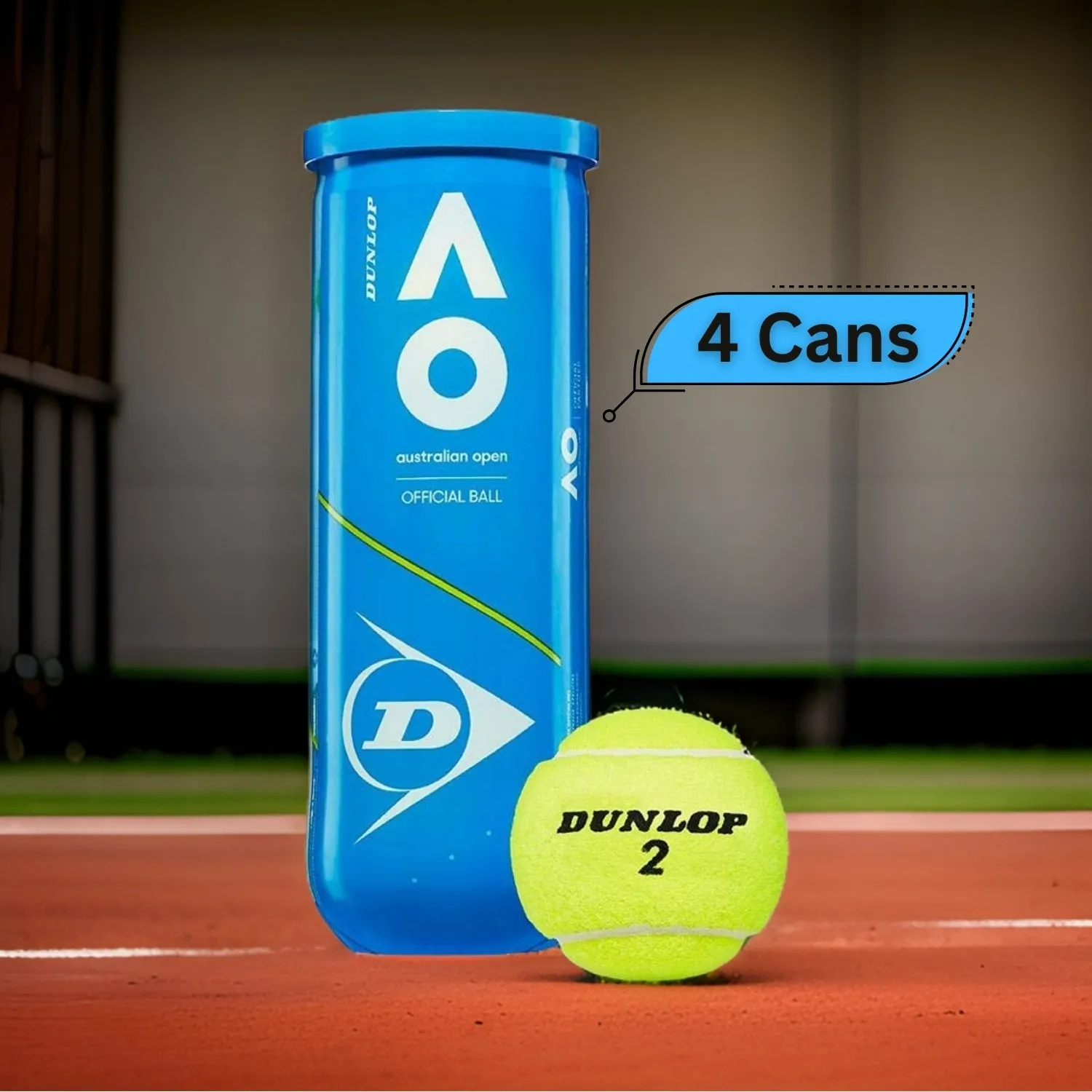 Dunlop Australian Open Tennis Balls Dozen (4 Cans)