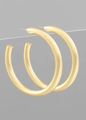 Elle Matte Gold Hoops