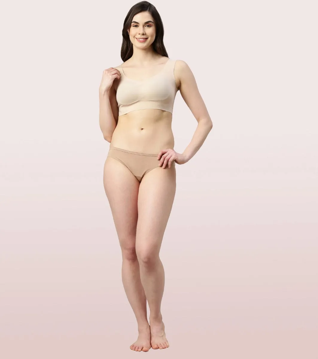 Enamor InvisiBra F070 Ultra Smooth Freedom Bra for Women- Padded Wirefree and Full Coverage - Pale Skin