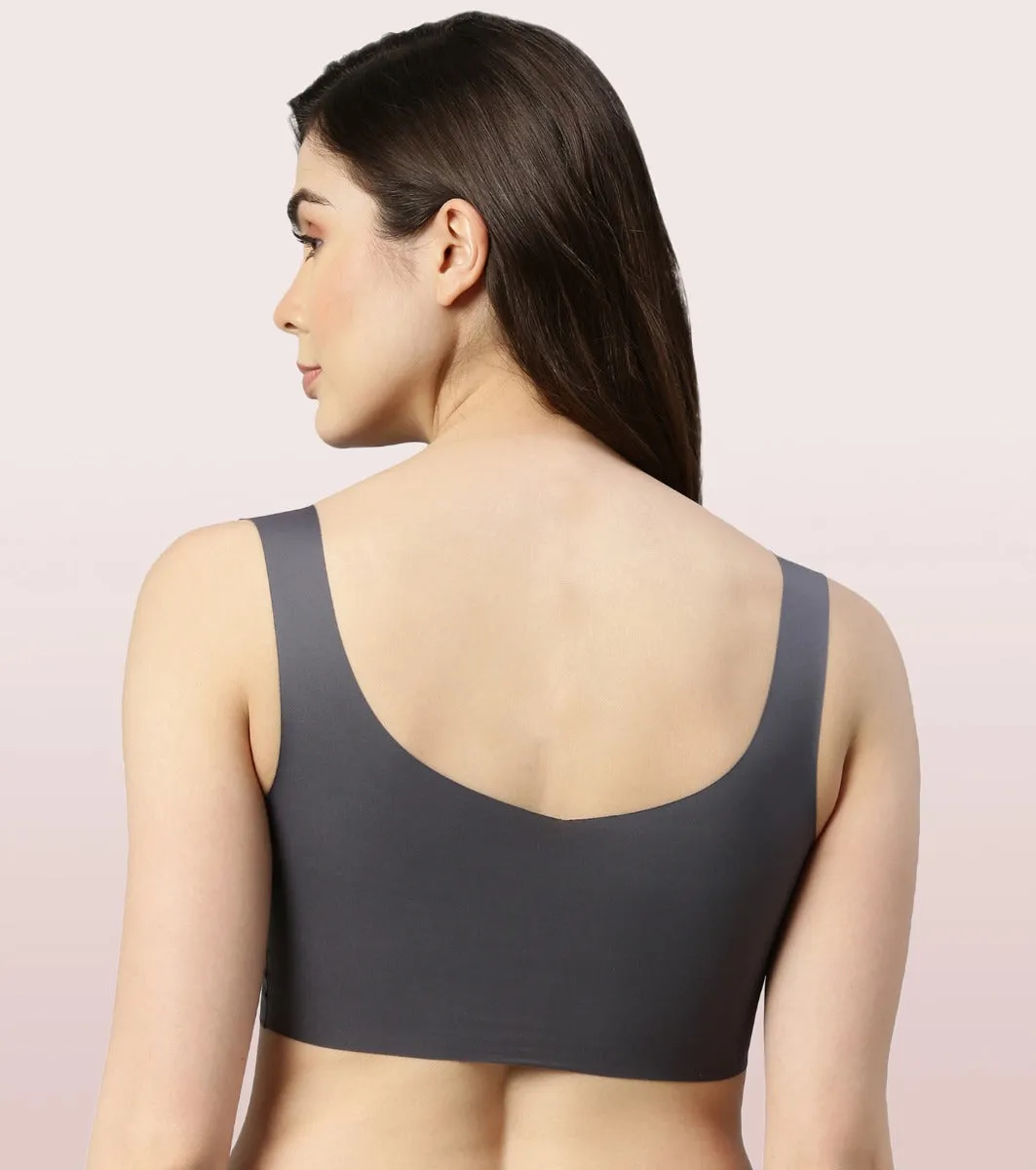 Enamor InvisiBra F070 Ultra Smooth Freedom Bra for Women- Padded Wirefree and Full Coverage - Pale Skin