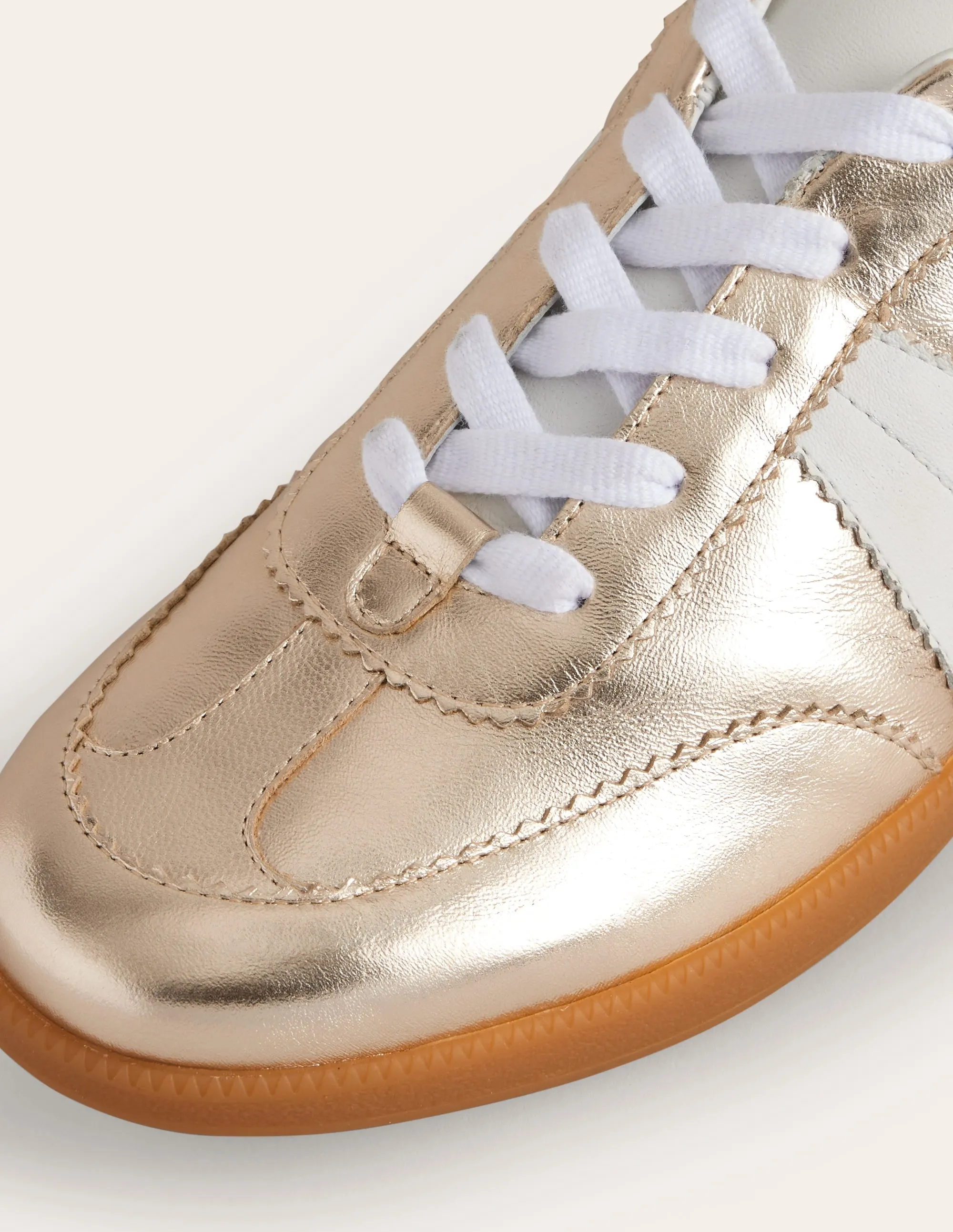 Erin Retro Tennis Trainers-Gold Mix