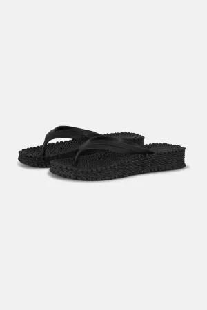 Flip Flops Mit Plateausohle - Black