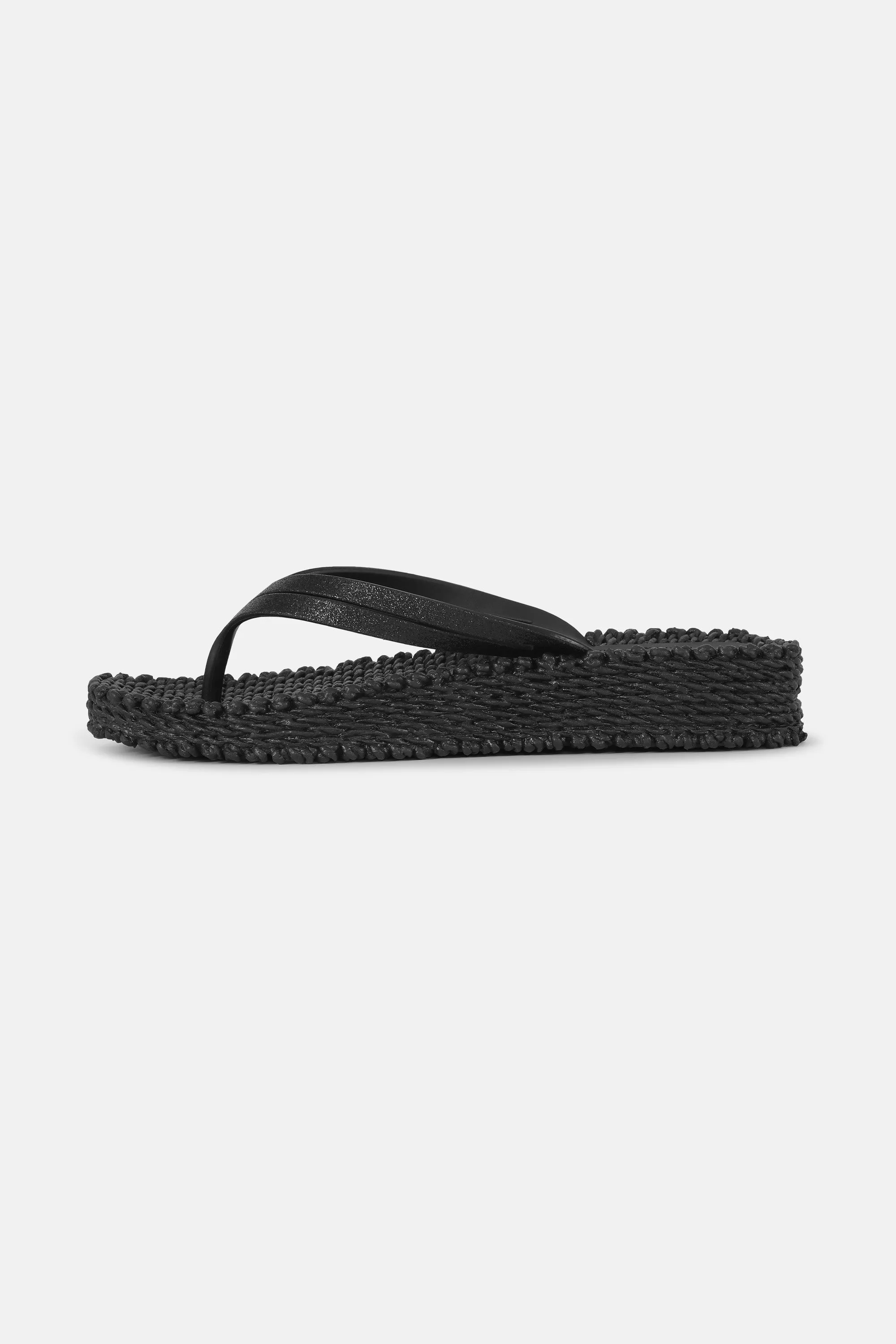 Flip Flops Mit Plateausohle - Black