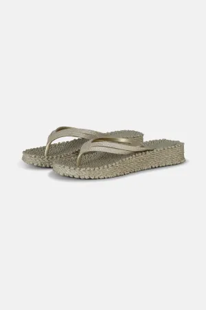 Flip Flops Mit Plateausohle - Platin