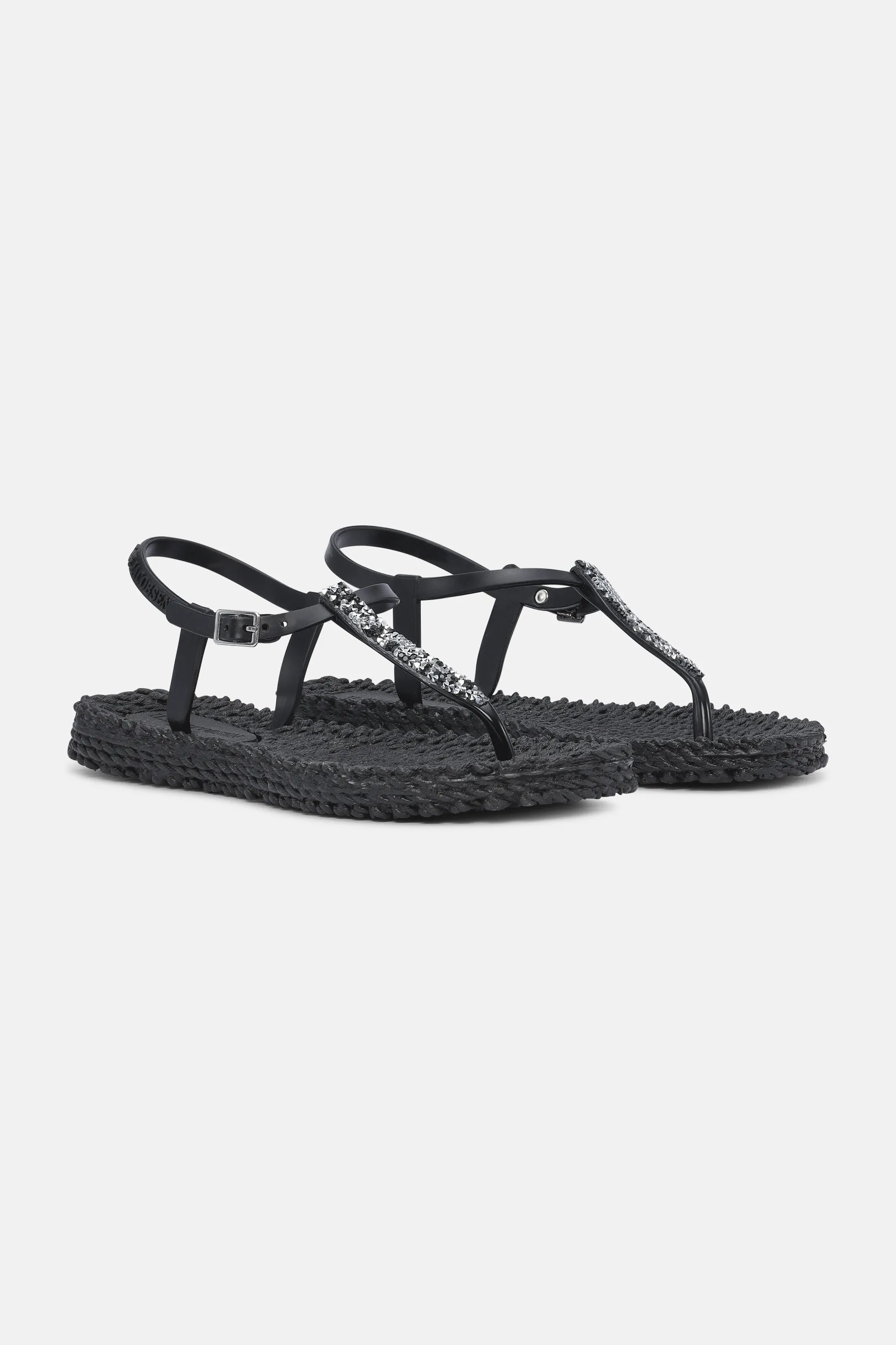 Flip Flops Strasssteinen - Black