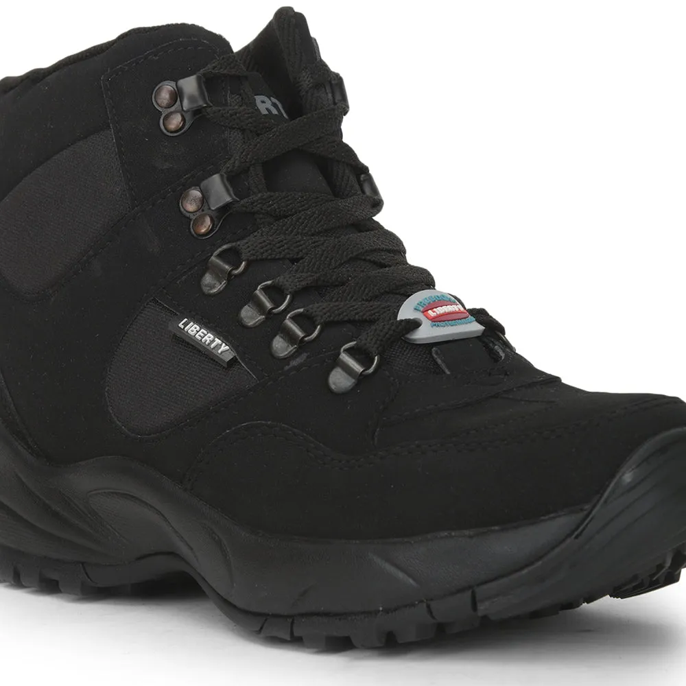 Freedom Casual (Black) Defence Hiking/Trekking Ankle Shoes EVREST-PRM By Liberty