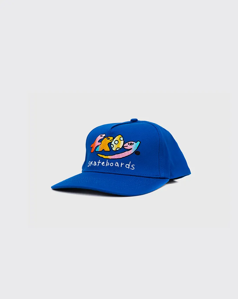 Frog Dino Logo 5 Panel Hat - Royal Blue