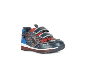 Geox Todo Spiderman Boys Navy-Red Lights Marvel Trainer