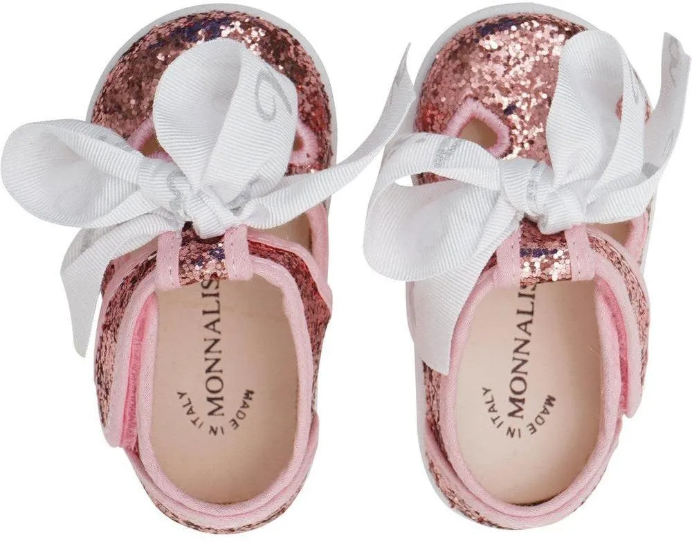 Girls Pink Glitter Shoes