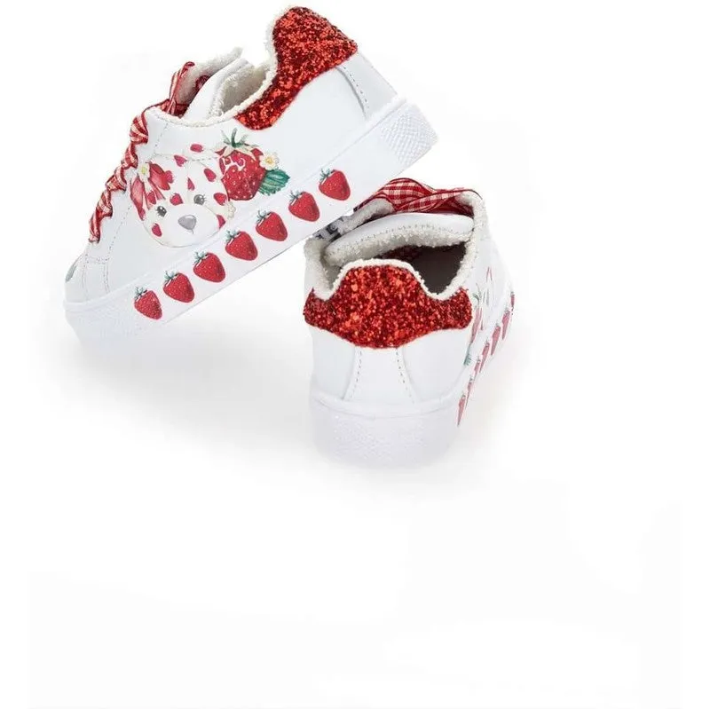 Girls White Strawberry Trainer