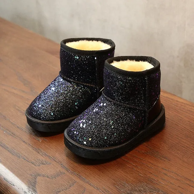 Glitter Plush Winter Boots