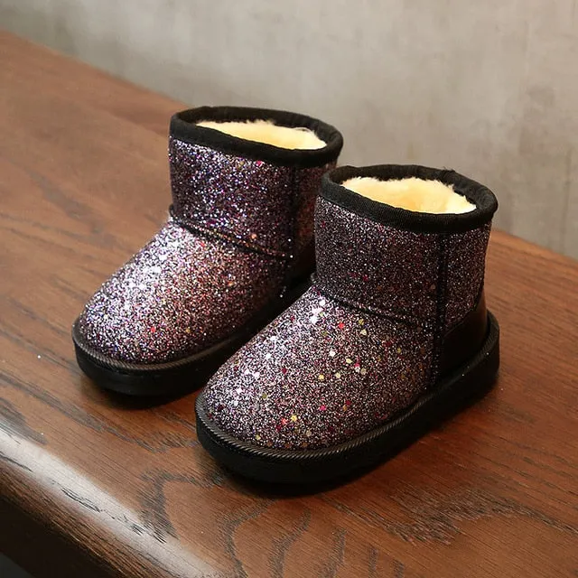 Glitter Plush Winter Boots