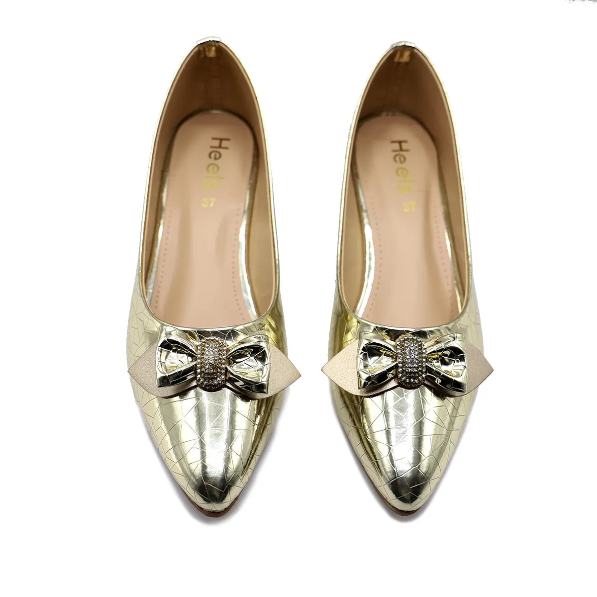 Golden Formal Court Shoes 085501