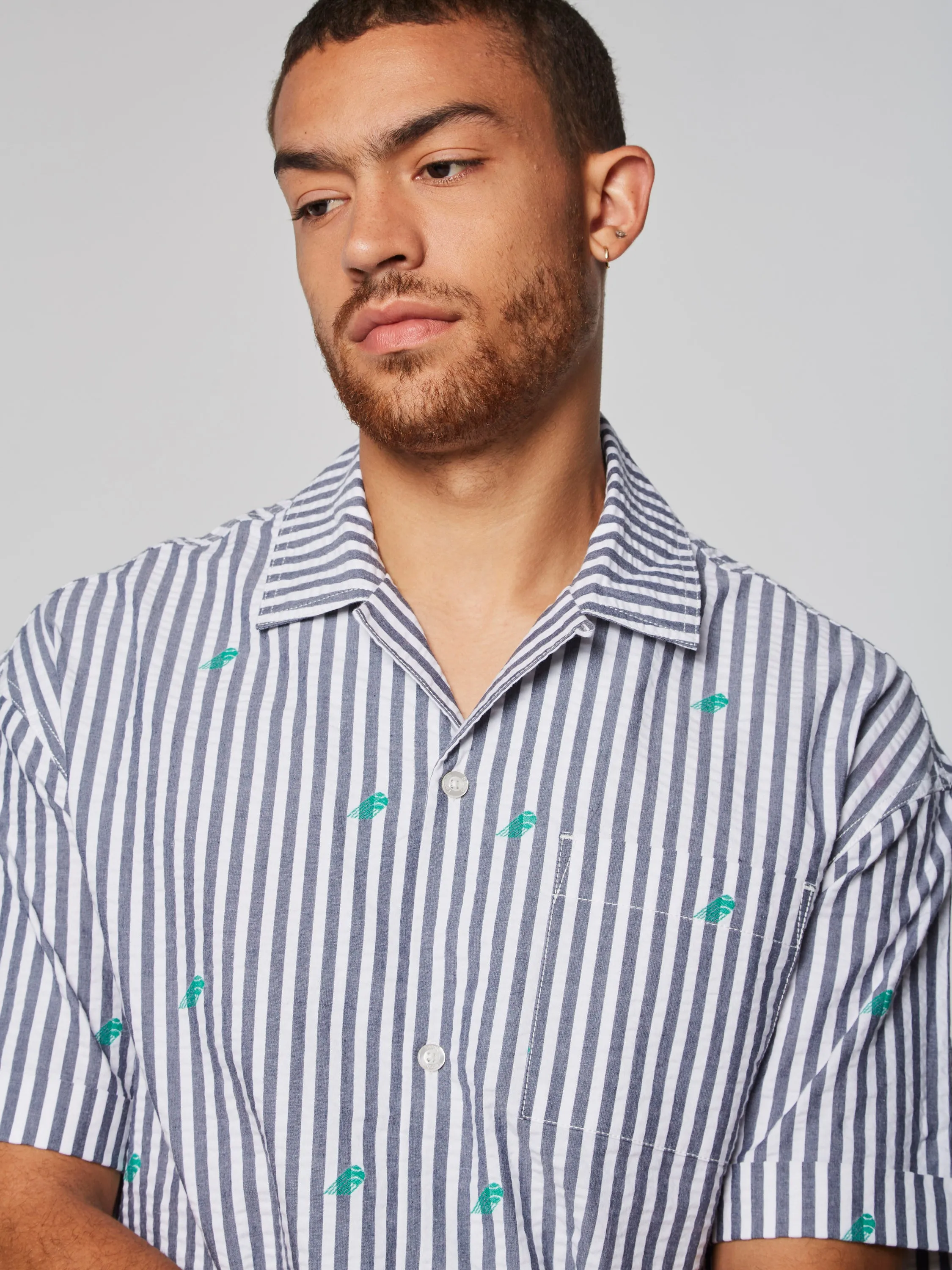 Granda Camp Shirt- Maritime Blue