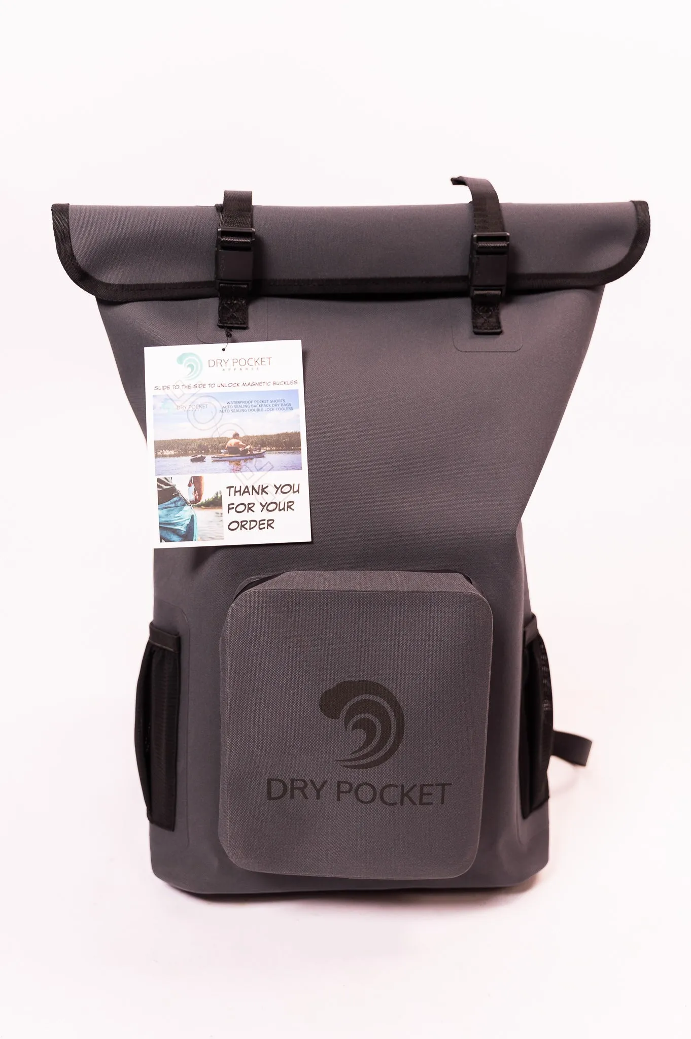 Grey - Waterproof Backpack Dry Bag