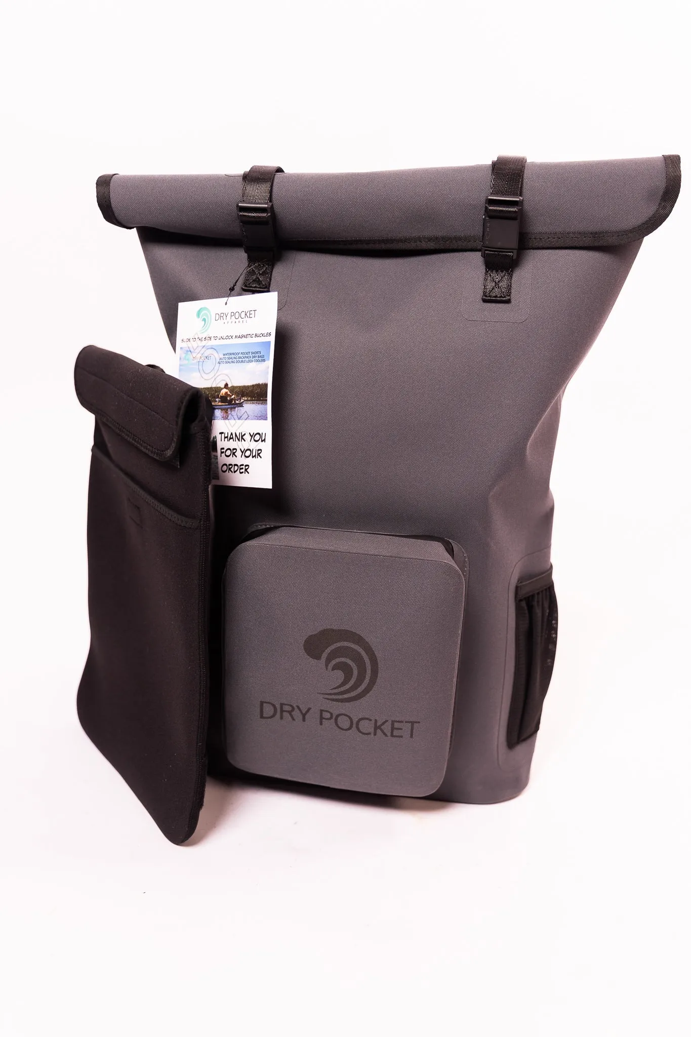 Grey - Waterproof Backpack Dry Bag