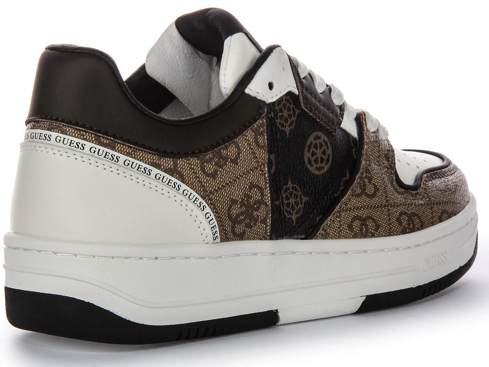 Guess Ancie Dual Trainers In Brown White For Women