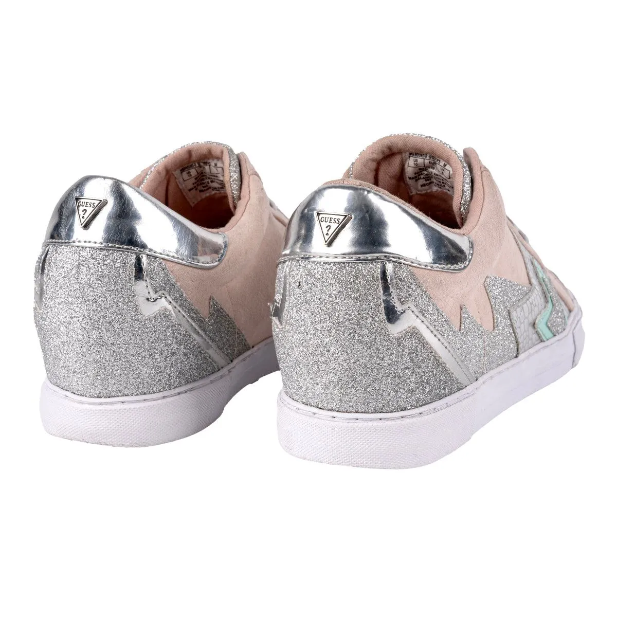 Guess Glittery Low-Top Sneakers Fabric Multicolour Colour For Women