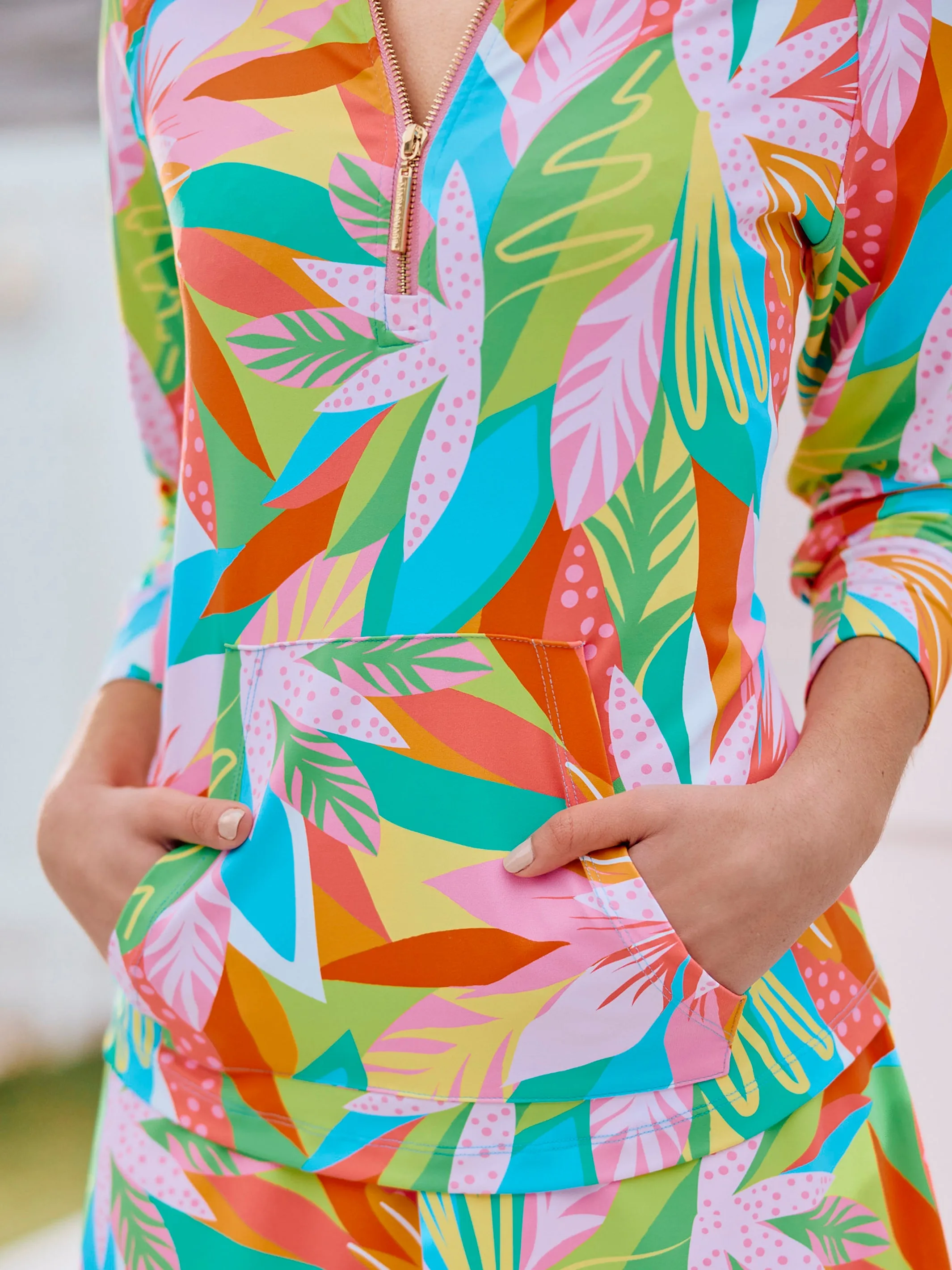 Hamptons Half Zip | Get Tropical Multi