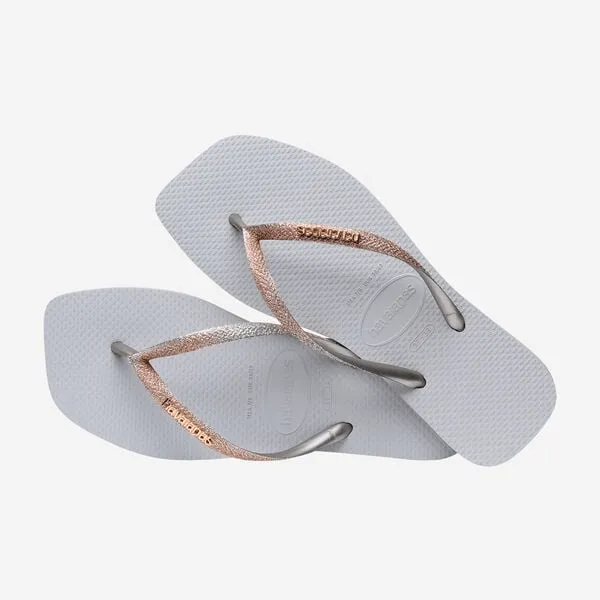 HAVAIANAS CINZA GELO GLITTER SQUARE