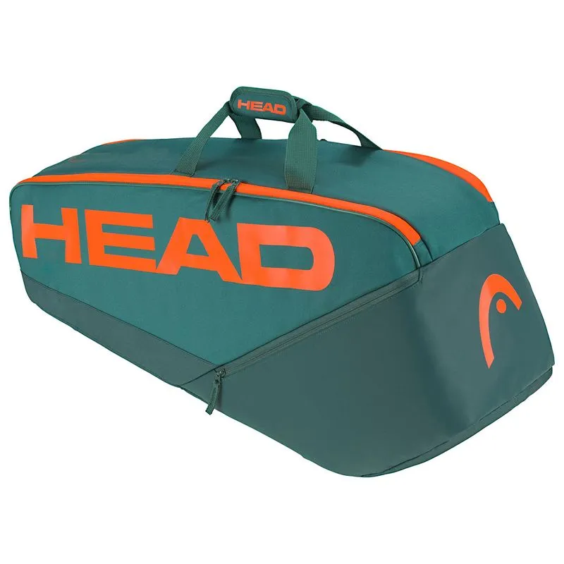 Head Pro Racquet M 6 Pack Tennis Bag Dark Cyan Orange