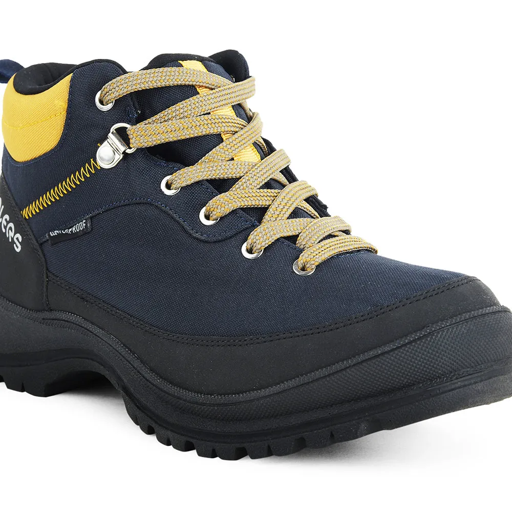 Healers Sports Trekking Navy Blue Lacing Shoes For Men RACE-1 By Liberty