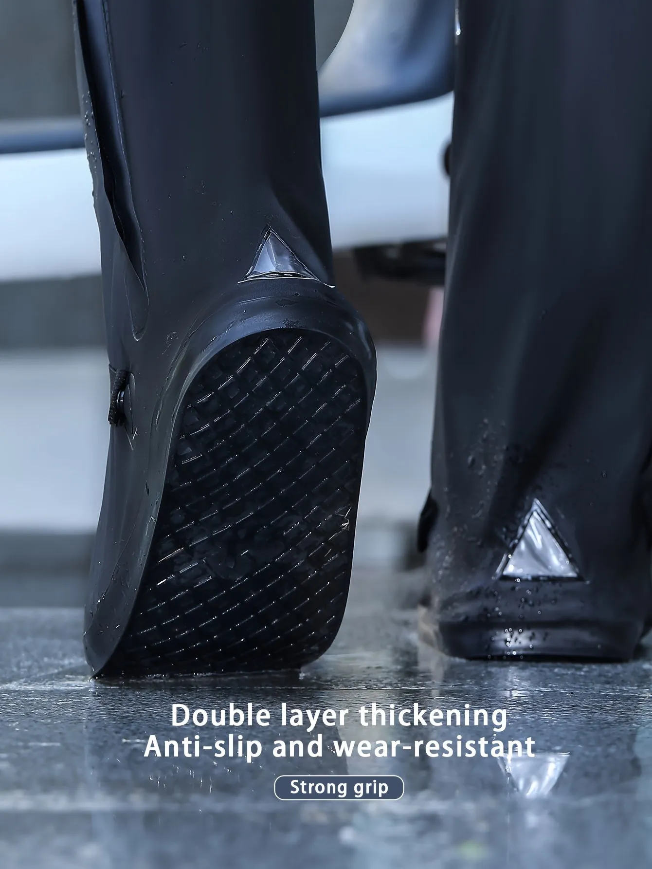 High-Tube Non-Slip Waterproof Shoe Covers: Thickened & Wear-Resistant - TJRVERN