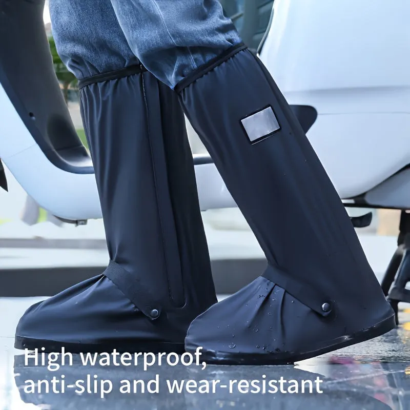 High-Tube Non-Slip Waterproof Shoe Covers: Thickened & Wear-Resistant - TJRVERN