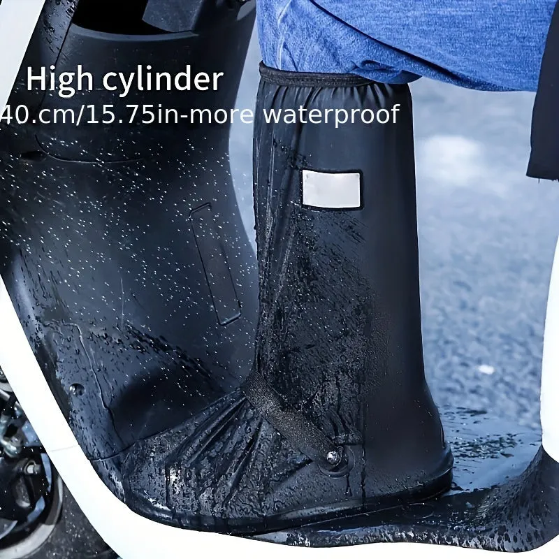 High-Tube Non-Slip Waterproof Shoe Covers: Thickened & Wear-Resistant - TJRVERN