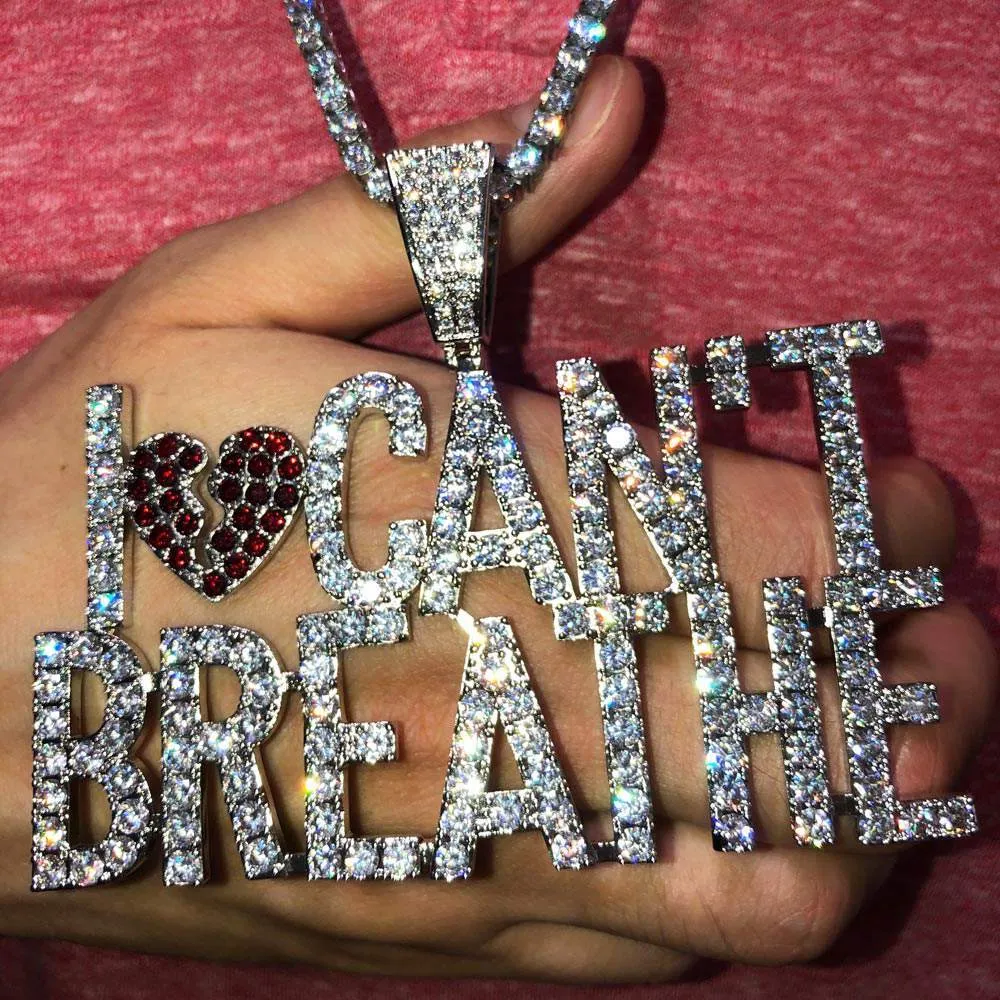 I Can't Breathe Bling Bling Hip Hop Pendant