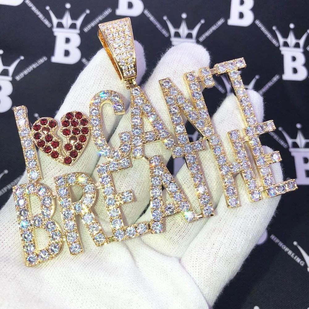 I Can't Breathe Bling Bling Hip Hop Pendant